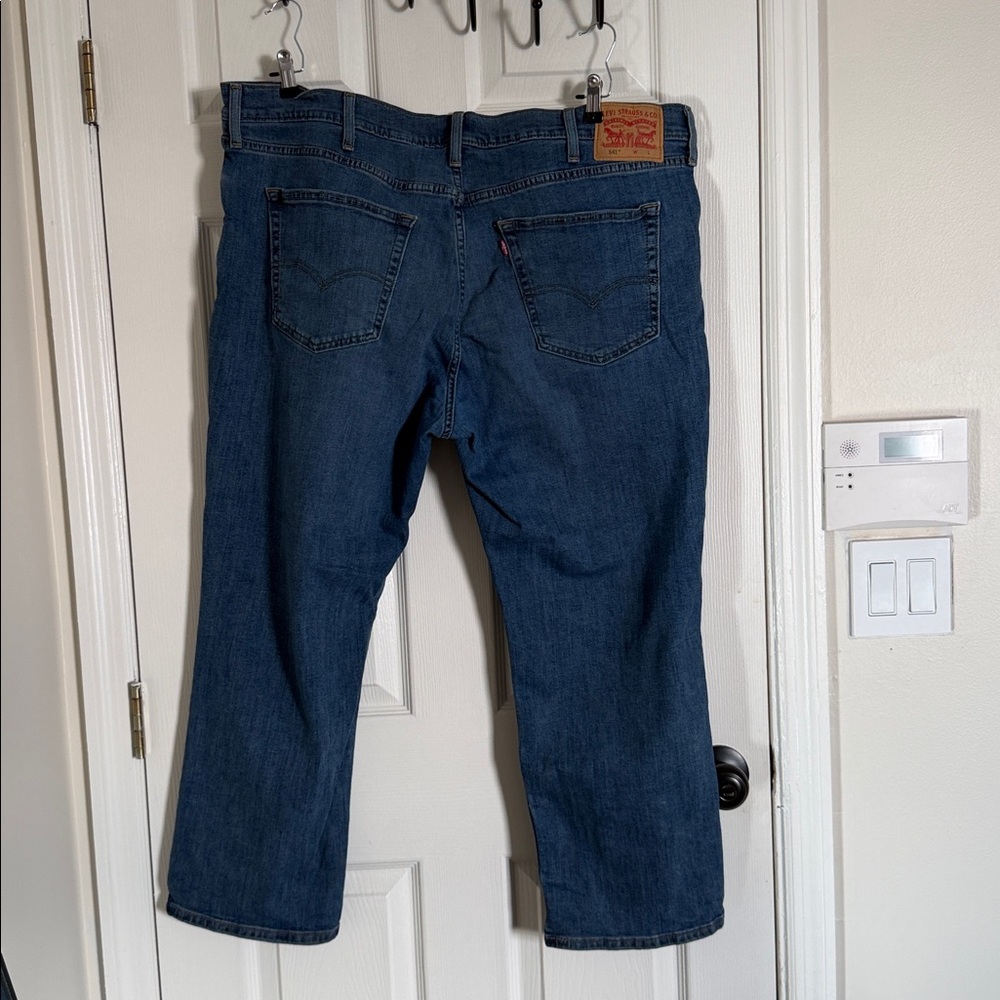 Levi's 541 Men's Straight Jeans in Deep Blue - Picture 2 of 4